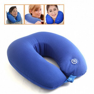 Подушка-подголовник массажная Neck Massage Cushion (синяя)